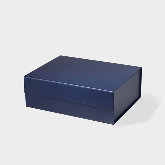 Geoto Bulk 25pcs 13"X10"X4.52" A4 Deep Foldable Magnetic Lid Gift Box, Luxury Rigid Bridesmaid Cardboard Box for Clothing Packaging (Navy Blue)