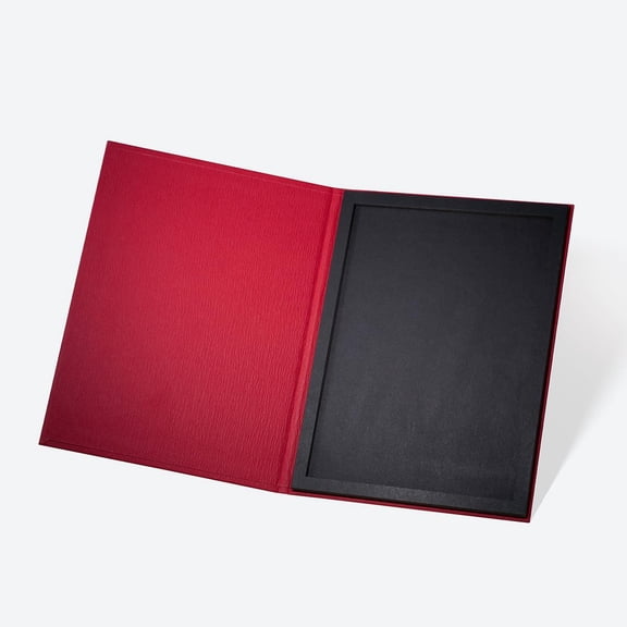 Geoto Large Flat Gift Box for Card Presentation Box, Paper Gift Packaging Box for Greeting Cards, Invitations, Pictures, Certificates, Wedding, Birthday and Holiday Gifts (Red)
