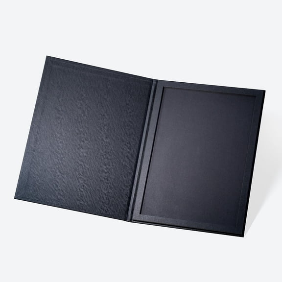 Geoto Large Flat Gift Box for Cardss Presentation Box, Paper Gift Packaging Box for Greeting Cards, Invitations, Pictures, Certificates, Wedding, Birthday and Holiday Gifts (Black, Large)