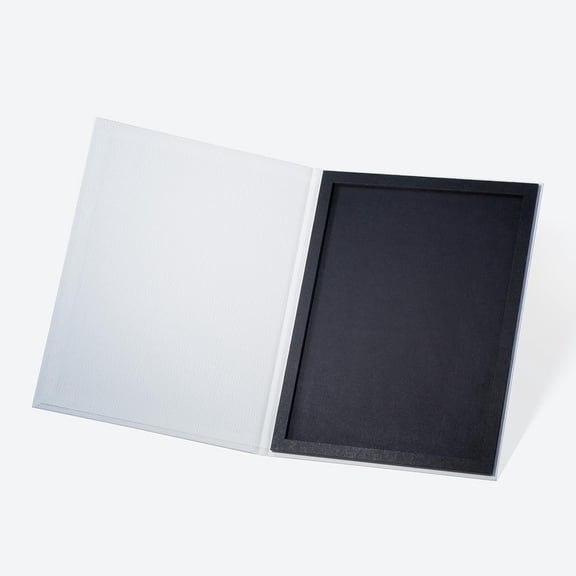 Geoto Large Flat Gift Box for Cardss Presentation Box, Paper Gift Packaging Box for Greeting Cards, Invitations, Pictures, Certificates, Wedding, Birthday and Holiday Gifts (White, Large)