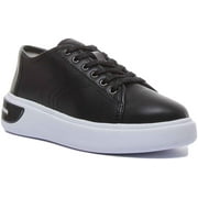 Geox D Ottaya Womens Chunky Sole Lace Up Sneakers In Black Size 8