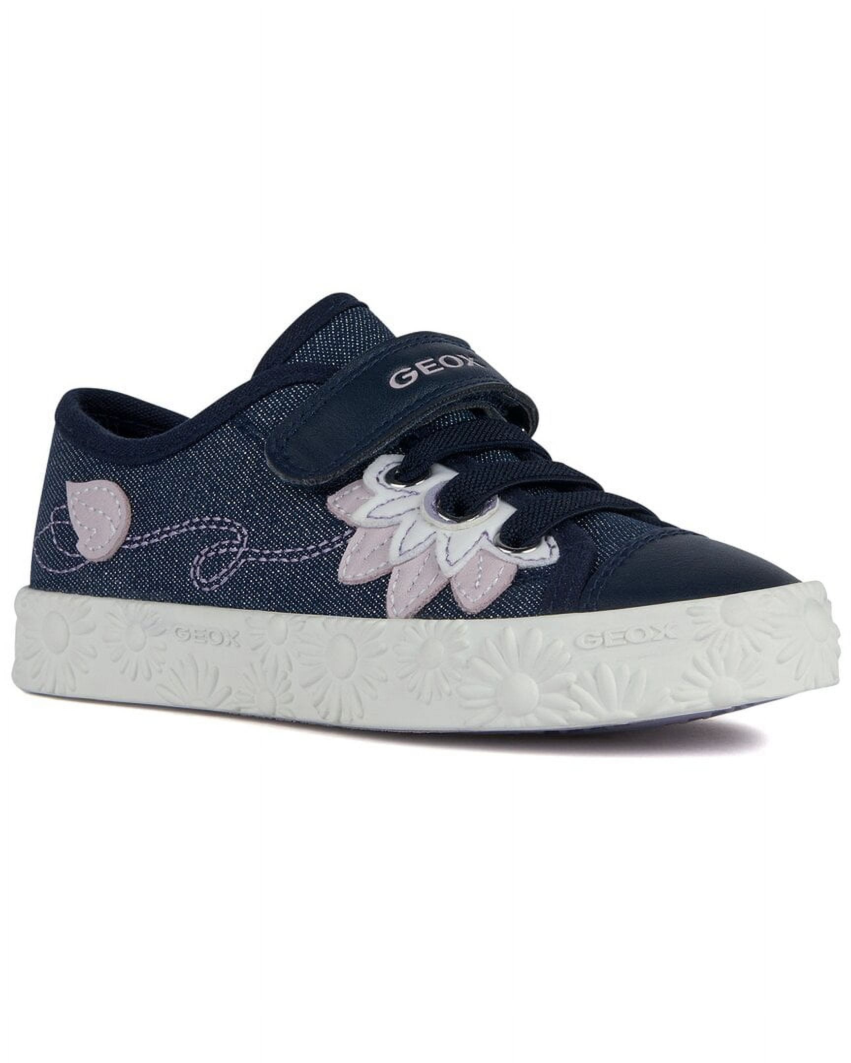 Geox Jr Ciak Casual Leather Sneaker 31 Blue Walmart