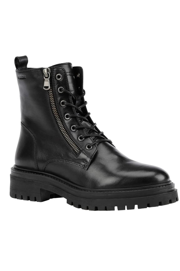 Womens D Iridea F Leather Ankle Boots