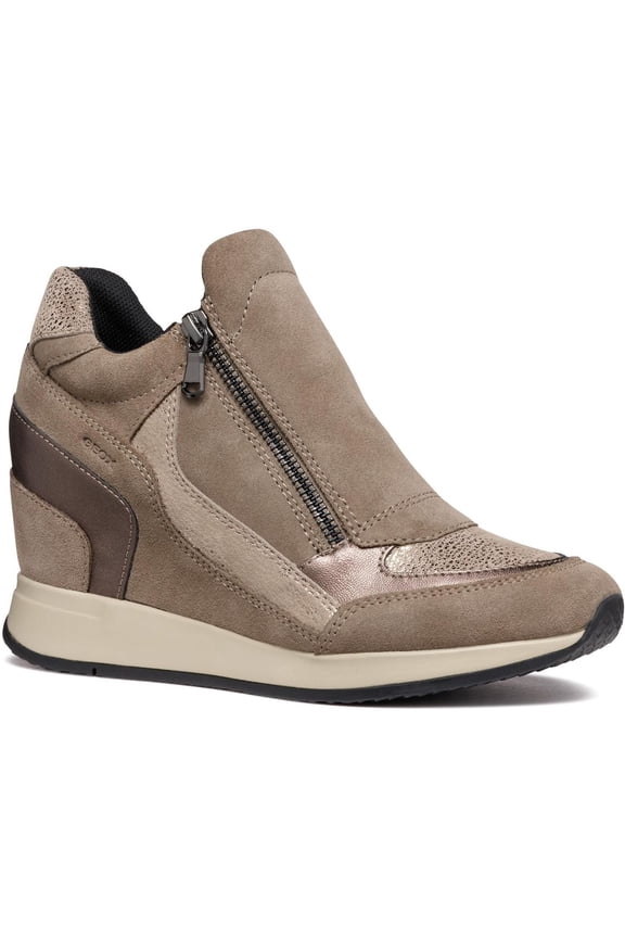 Womens D Nydame A Wedge Leather Trainers