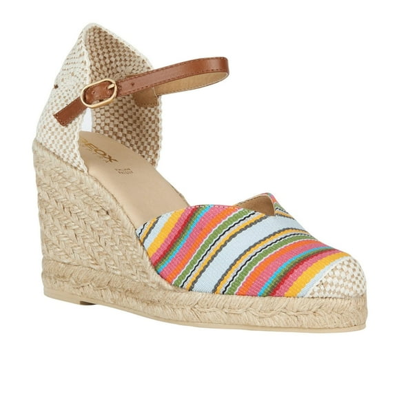 Geox Womens Gelsa A Leather Strap Sandals