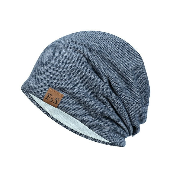 Gephdiin Bandana,Beanie Men Women Star Warm Crochet Winter Knit Ski Slouchy Caps Hat Bandanas for Women,Head Scarf Navy One Size