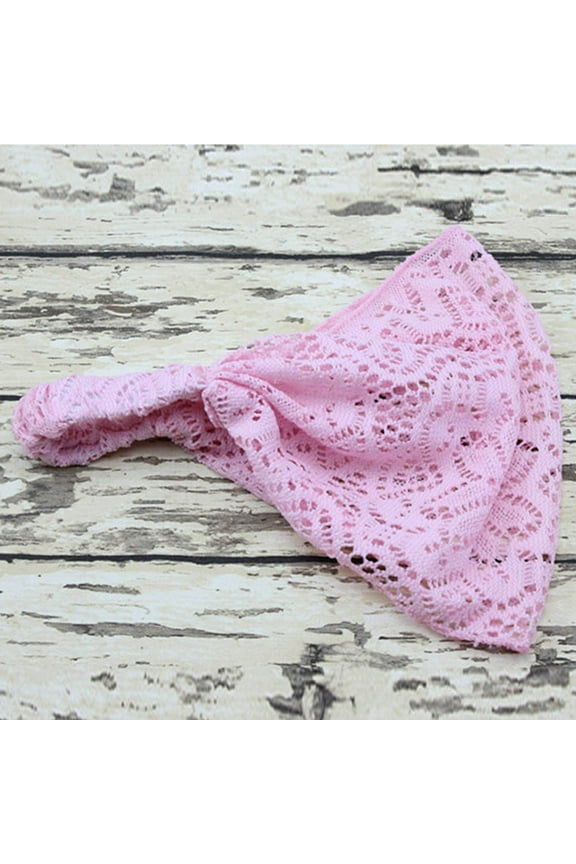Bandana Hair Accessories for Women Turban Bandanas Girl Fashion Hairband Head Head Stretchy Lace Wide Band Headband Scrunchies for Women Hair Ties Pink One Size