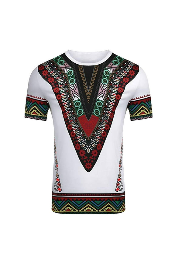 Graphic Tees Mens T-Shirts African Top Shirt Blouse Short Printed Sleeve Fashion Casual T Shirt Men's Men'S Dress Shirts Graphic Tees Men Mens Shirts Polyester White Xl