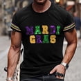 thumbnail image 1 of Gephdiin Graphic Tees Mens T-Shirts Mardi Print T Shirt for Men's Carnival3D Printed T Shirt With Short Sleeves Graphic Tees Men Mens Shirts Polyester Black Xl, 1 of 4