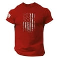 thumbnail image 1 of Gephdiin Graphic Tees Mens T-Shirts Summer Men's Us Flag Logo Casual Fitness 3D Printed Short Sleeved T Shirt Graphic Tees Men Mens Shirts Polyester Red 5Xl, 1 of 2