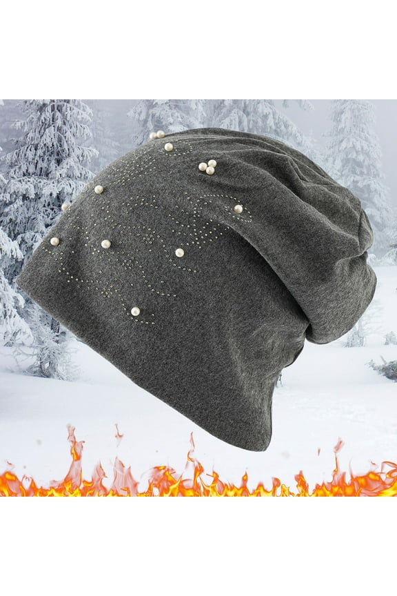 Hats for Women,Winter Hats for Women Flannel Hat Winter Hats for Women Men Soft Slouchy Warm Hat Fleece Insulated Thermal Warm Winter Hat Beanie for Women,Ear Protection Gray One Size