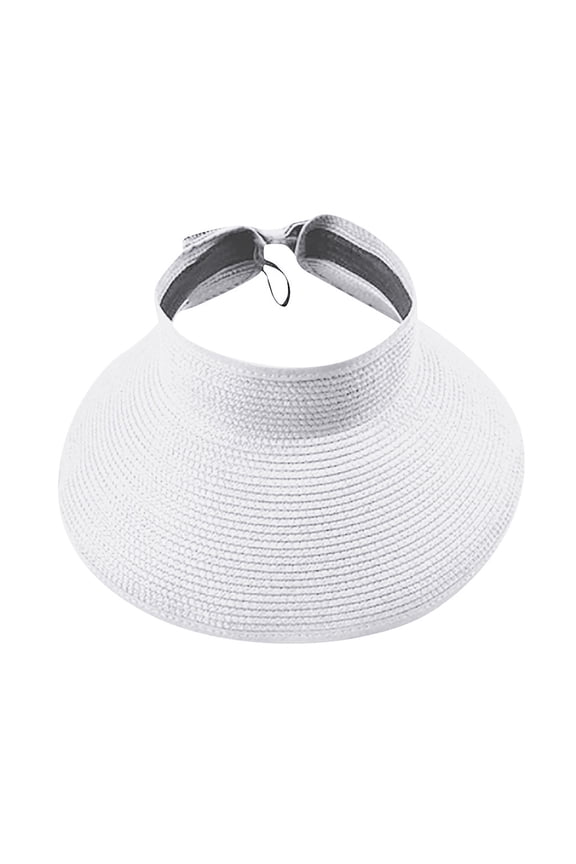 Sun Hats for Women,Sun Hat Sun Summer Women’S W/Cute Hat Visor Foldable Bowtie Baseball Caps Beach Hats for Women,Visor Hats for Women White One Size