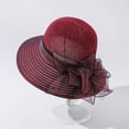 thumbnail image 1 of Gephdiin Sun Hats for Women,Sun Hat Women Hat Bridal Wedding Church Tea Party Wide Brim Summer Sun Cap Beach Hats for Women,Visor Hats for Women Wine One Size, 1 of 8