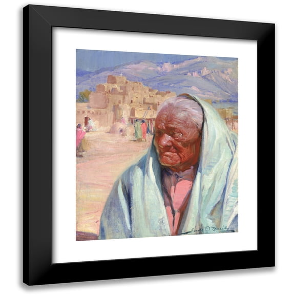 Gerald Cassidy 15x17 Black Modern Framed Museum Art Print Titled - Antonio Concha, Old Man of Taos (1924)