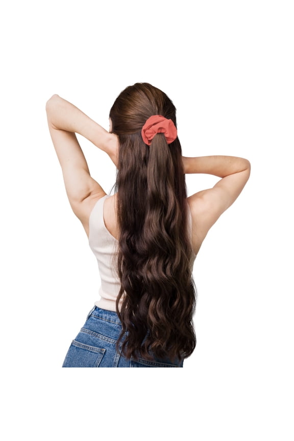 Geraldine Rose Pink Recycled Scrunchie (Ponytail Holder)