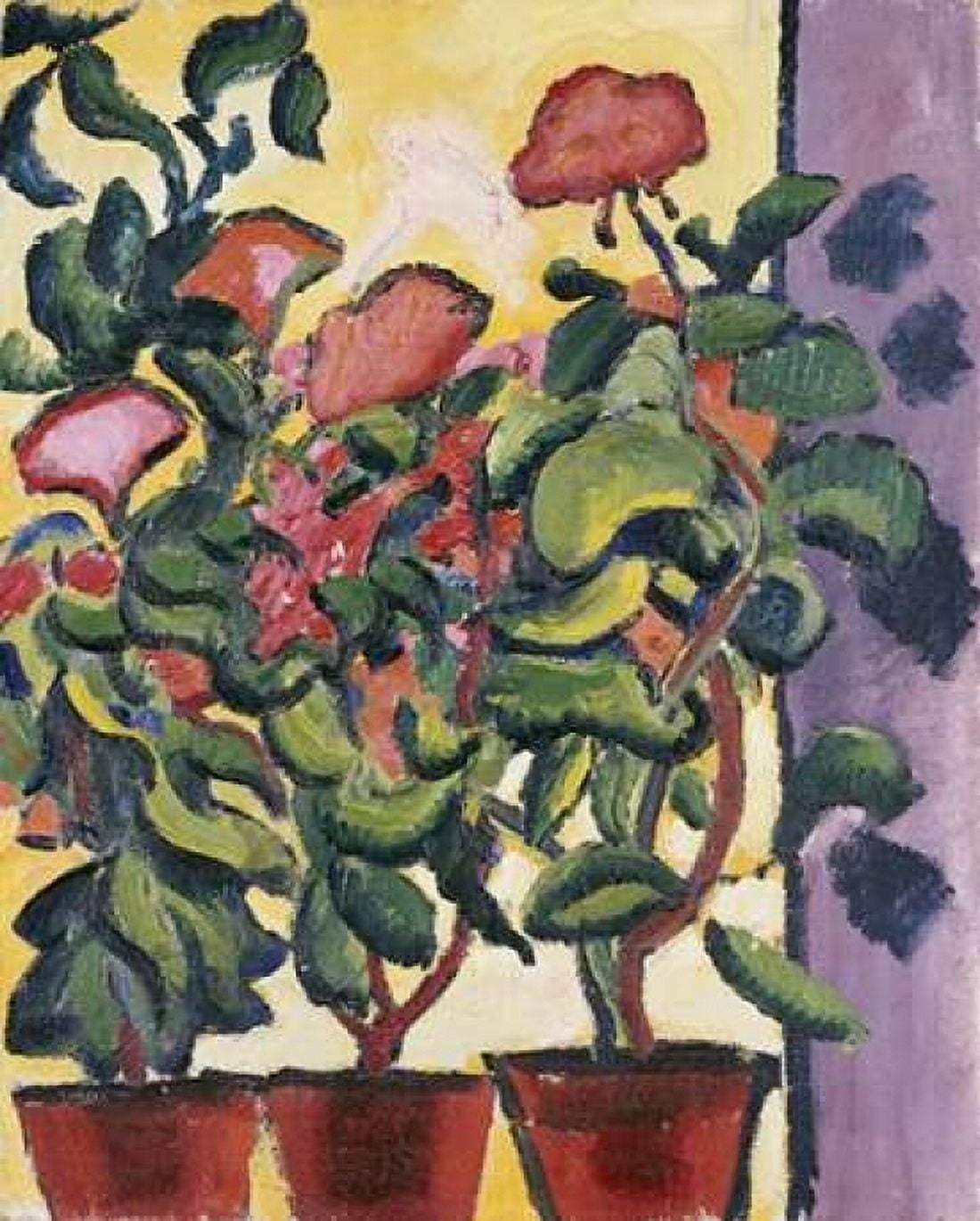 Geranium Am Fenster Canvas Art - August Macke (24 x 30)