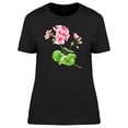 thumbnail image 1 of Geranium Flower Watercolor T-Shirt Women -Image by Shutterstock, Female Medium, 1 of 4