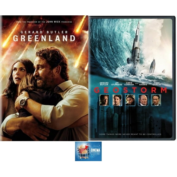 Gerard Butler Armageddon Double Feature Geostorm & Greenland 2 DVD Set Includes Movie Time Art Card