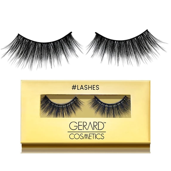 Gerard Cosmetics False Eyelashes, #WhatsTheTea, Volumizing Black Fake Lashes, 1 Pair