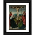 thumbnail image 1 of Gerard David 11x14 Black Ornate Wood Framed Double Matted Museum Art Print Titled: The Crucifixion (ca. 1495), 1 of 5