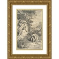 thumbnail image 1 of Gerard Hoet 11x14 Gold Ornate Wood Frame and Double Matted Museum Art Print Titled - Moses and the Burning Bush, 1 of 4