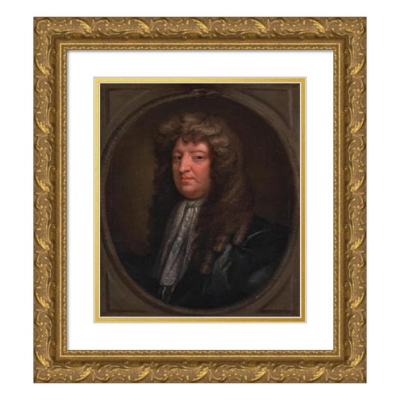 Gerard Soest 12x14 Gold Ornate Wood Frame and Double Matted Museum Art Print Titled - Samuel Butler