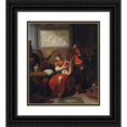 thumbnail image 1 of Gerard de Lairesse 12x14 Black Ornate Wood Framed Double Matted Museum Art Print Titled: Achilles Playing the Lyre Before Patrocles (circa 1675 and Circa), 1 of 5