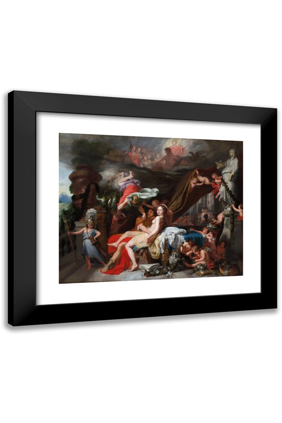 Gerard de Lairesse 18x15 Black Modern Framed Museum Art Print Titled - Hermes Ordering Calypso to Release Odysseus (C. 1670)