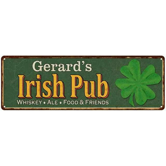 Gerard's Irish Pub Metal Sign Bar Man Cave 6x18 106180010286