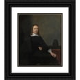 thumbnail image 1 of Gerard ter Borch 15x17 Black Ornate Wood Framed Double Matted Museum Art Print Titled - Portrait of a Seated Man (1650s), 1 of 5