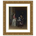 thumbnail image 1 of Gerard ter Borch 15x18 Gold Ornate Wood Frame and Double Matted Museum Art Print Titled - Curiosity (ca. 1660-62), 1 of 4