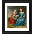 thumbnail image 1 of Gerard van Honthorst 20x23 Black Ornate Framed Double Matted Museum Art Print Titled: Double Portrait of Prince Willem III (1650- 1702) and His Aunt Maria, Princess of Orange (1642, 1 of 5