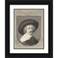 thumbnail image 1 of Gerard van Nijmegen 19x24 Black Ornate Framed Double Matted Museum Art Print Titled: Portrait of Frans Gijsels (1776), 1 of 5