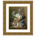 thumbnail image 1 of Gerard van Spaendonck 12x14 Gold Ornate Wood Frame and Double Matted Museum Art Print Titled - Flower Still-Life with an Alabaster Vase (1783), 1 of 4