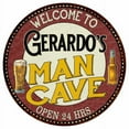 thumbnail image 1 of Gerardo's Man Cave 12" Round Metal Sign Kitchen Bar Wall Décor 200120035406, 1 of 1
