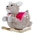 thumbnail image 1 of Gerardo's Toys: Little Rockers - Deer - Wooden Plush Ride-On Rocking Animal Toy, Plays Music, Removable Soft Fabric Cover, Toddler & Kids Ages 24mo+, 1 of 7