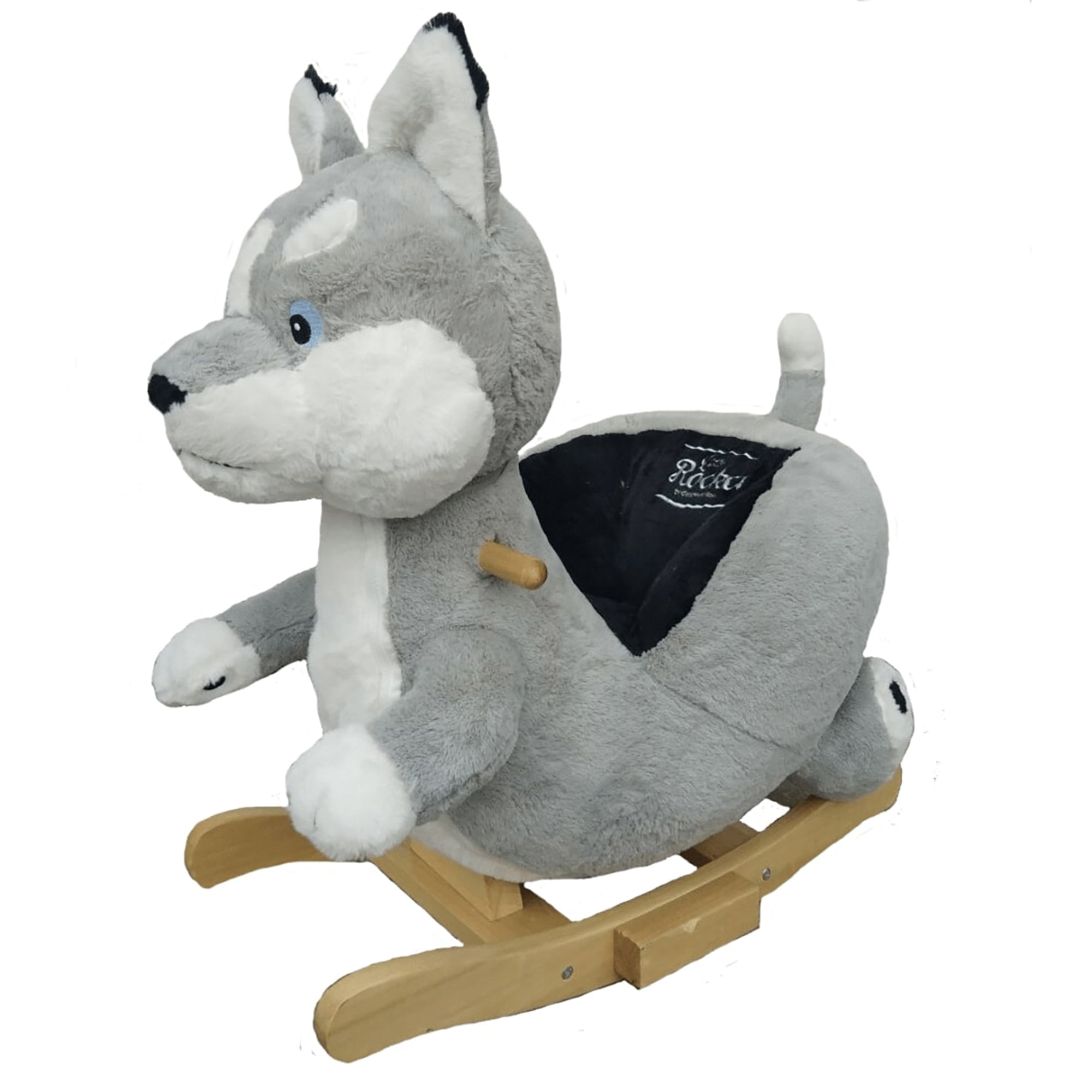 Gerardo's Toys: Little Rockers - Wolf - Wooden Plush Ride-On Rocking ...