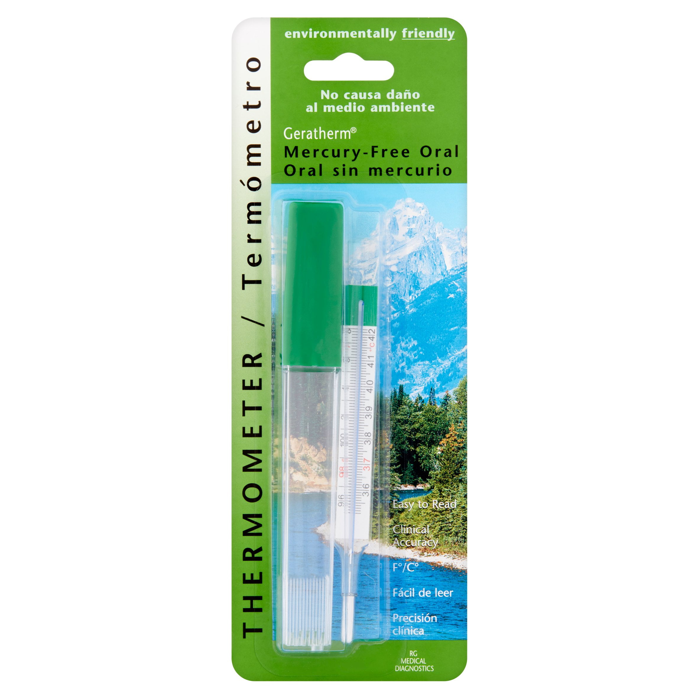 Equate Mercury-Free 3-Minute Glass Thermometer 