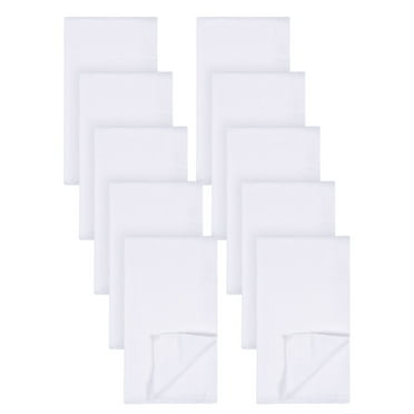 Gerber 10 Pack Flatfold White Cloth Diapers for Babies - 24" x 27" Newborn Diapers - Reusable, Soft & Absorbent 100% Cotton