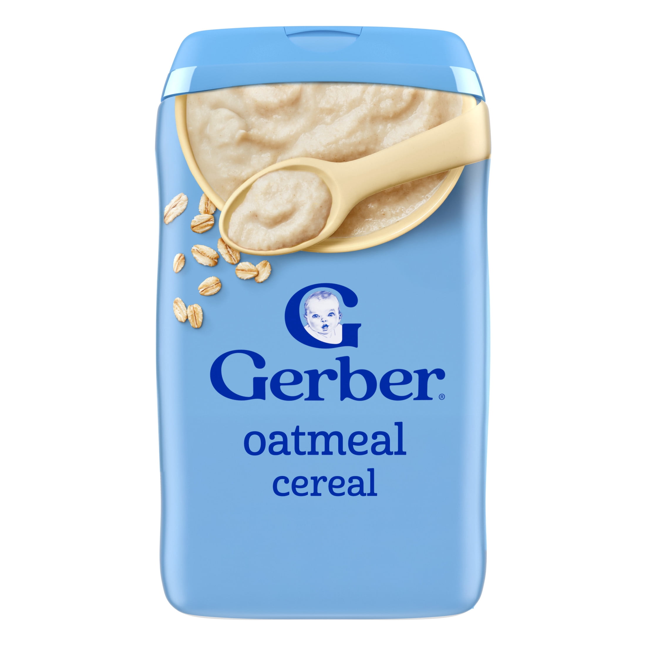 Gerber Stage 1 Baby Food, Baby Oatmeal Cereal, 8g Whole Grains, Infant Cereal 1 lb.