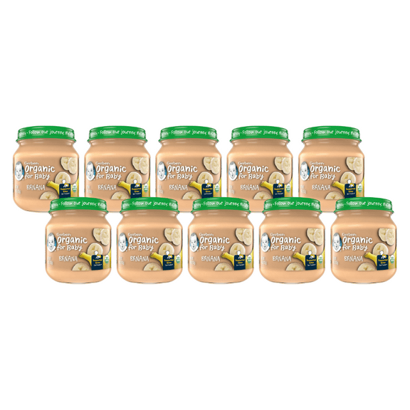 Gerber 1st Foods Baby Food Jars Organic Banana - 4 Ounce, 10 Count