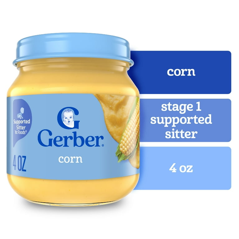 Gerber 1st Foods Natural for Baby Baby Food, Corn, oz Jar