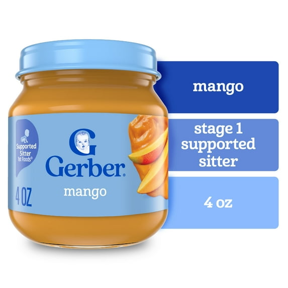 Gerber 1st Foods Natural for Baby Baby Food, Mango, 4 oz Jar