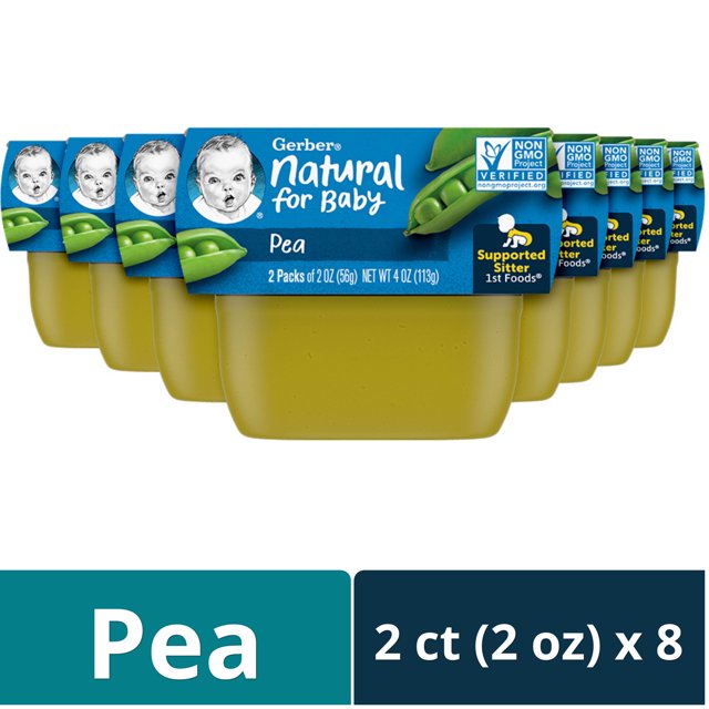 Shop Gerber 1st Foods Natural for Baby Baby Food, Pea, 2 oz Tubs (16