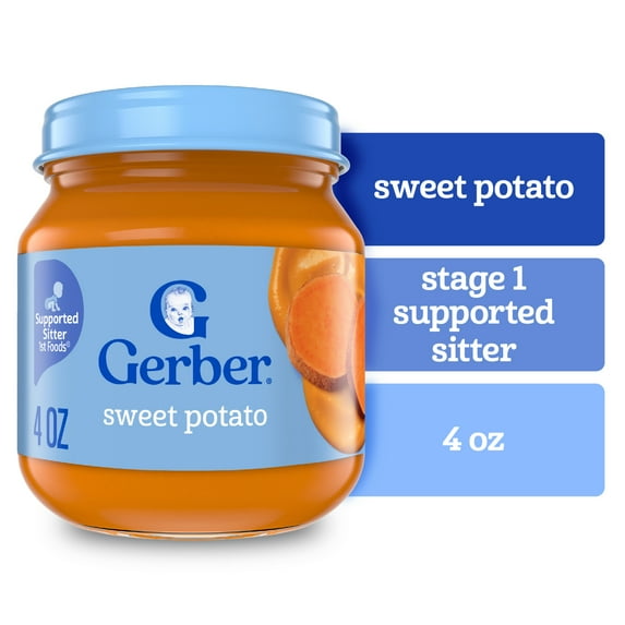 Gerber 1st Foods Natural for Baby Baby Food, Sweet Potato, 4 oz Jar