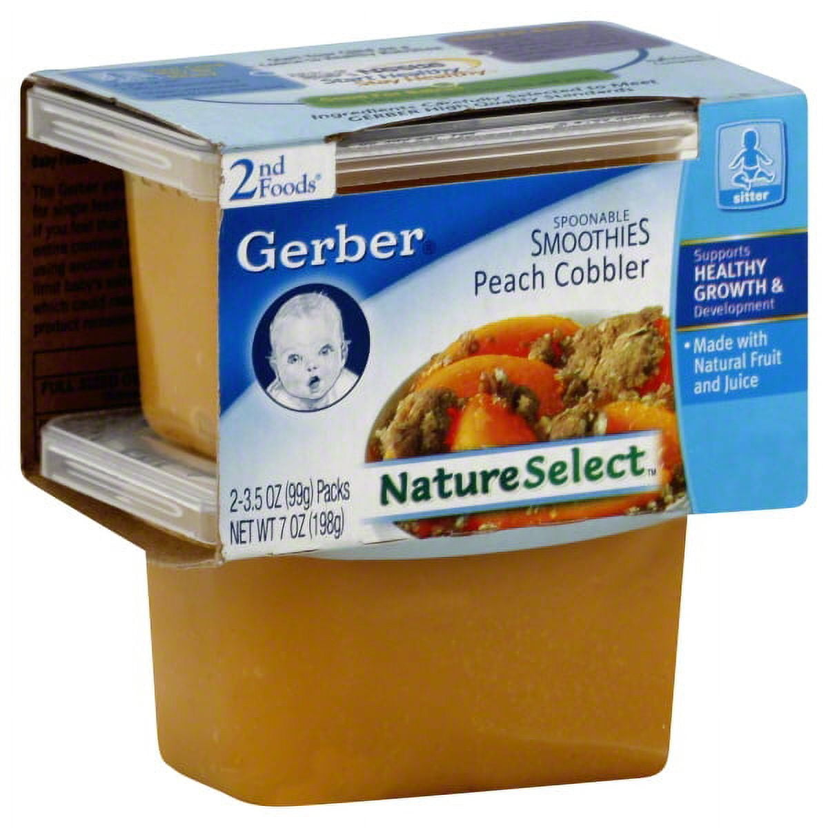 Gerber 2nd Food Peach Cobbler Dessert Walmart