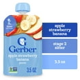 thumbnail image 1 of Gerber Stage 2 Baby Food, Apple Strawberry Banana Puree Pouch 3.5 oz, 1 of 16