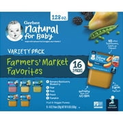 Gerber 2nd Foods Baby Food, Farmers' Favorites Variety Pack, 2 oz Tubs (32 Pack)