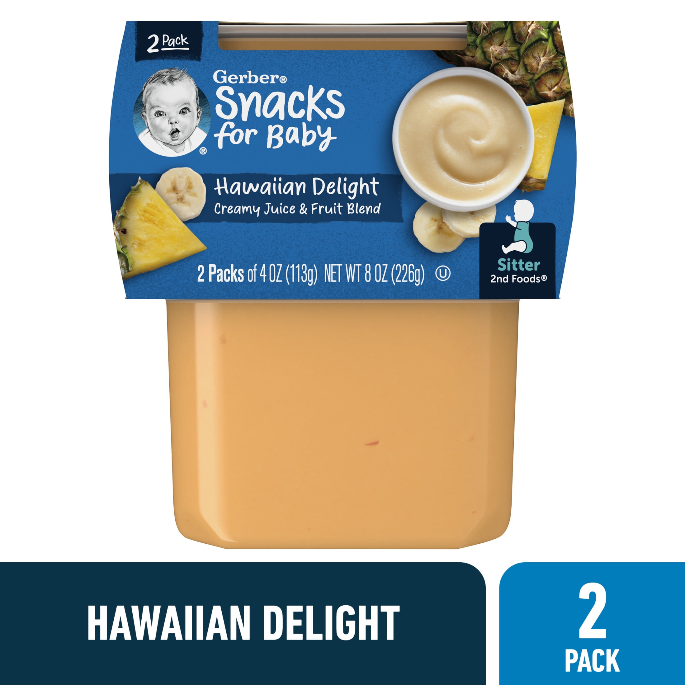 Gerber 2nd Foods Baby Food, Hawaiian Delight, oz Tubs (2 Pack