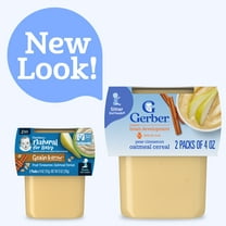 Gerber 2nd Foods Baby Food, Pear Cinnamon with Oatmeal, 4 oz Tubs (2 Pack)